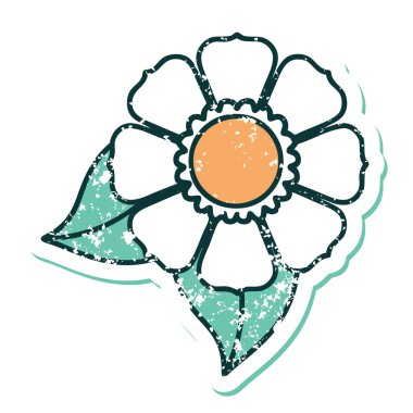 Bir çiçeğin sembolik dövmeli resmi