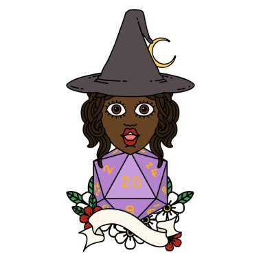 Retro Dövme Biçimli 20 zarlı insan büyücüsü