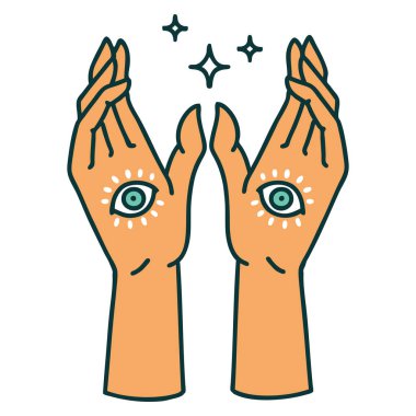 Mistik ellerin ikonik dövme görüntüsü