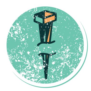 Demir çivinin sembolik dövmeli görüntüsü