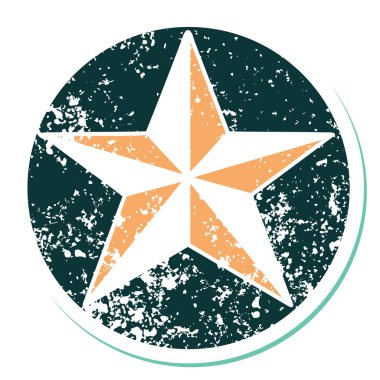 Bir yıldızın sembolik dövmeli görüntüsü