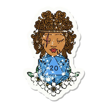 Retro Dövme Tarzı 20 zarlı barbar insan