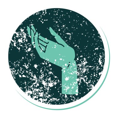 Bir elin sembolik depresif dövme görüntüsü