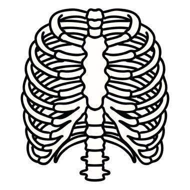 Geleneksel göğüs kafesi stili dövme.