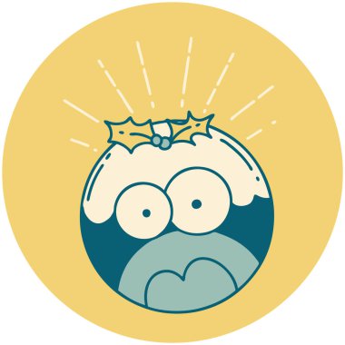 Dövme stili bir ikon yılbaşı pudingini şok etti