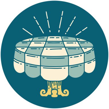 Dövme stili kafe tablosunun simgesi