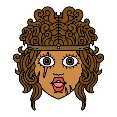 Retro Dövme Tarzı İnsan Barbar Karakteri