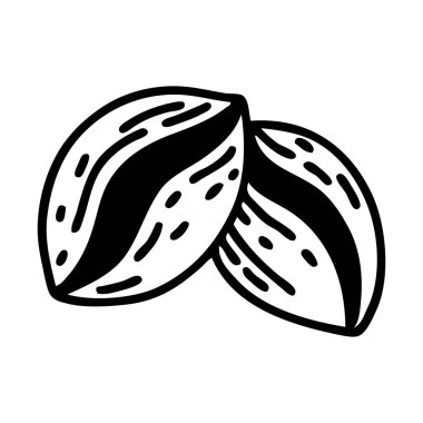 Kahve çekirdekleri şeklinde siyah çizgili dövme.