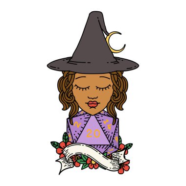 Retro Dövme Tarzı Doğal 20 D20 zarlı insan büyücüsü