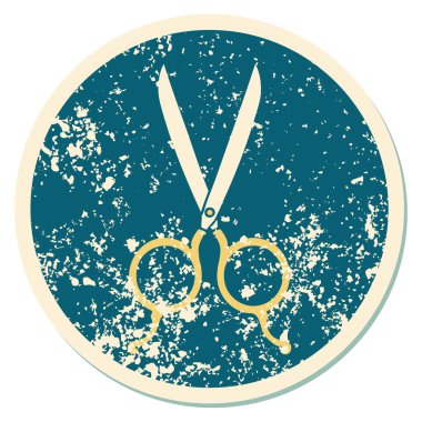 Berber makasının sembolik depresif dövmeli görüntüsü