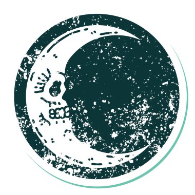 Kafatası uydusunun sembolik dövmeli görüntüsü