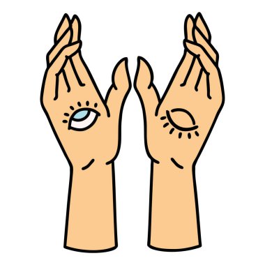 Geleneksel mistik eller şeklinde dövme.