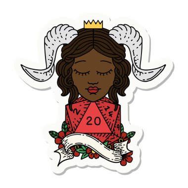 Doğal yirmilik zarla yapıştırılmış etiket.