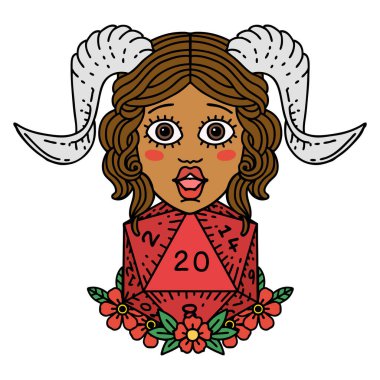 Retro Dövme Biçimi D20 doğal yirmilik zar atışıyla düzenleniyor