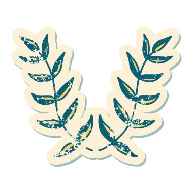 Bir defne ağacının sembolik dövmeli resmi