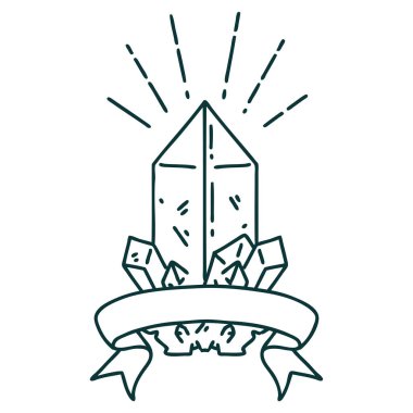 Dövme stili kuvars kristalli parşömen.