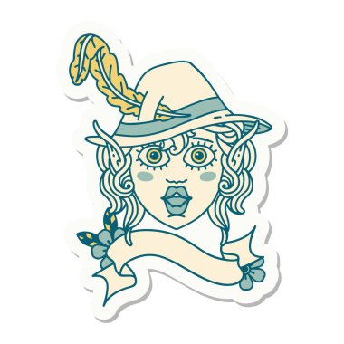 Cüce ozan karakter suratı çıkartması