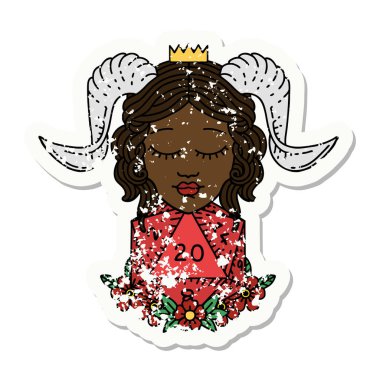 Retro Dövme Biçimi Doğal 20 d20 zar atışıyla düzenleme