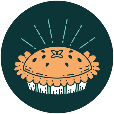 Dövme stili ikonu. Harika bir pasta.