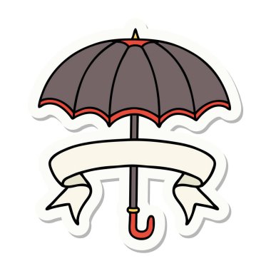 Şemsiye pankartlı dövme stili