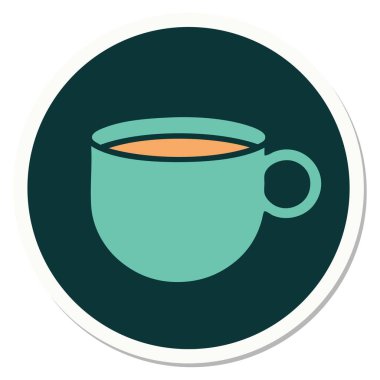 Dövme çıkartması geleneksel kahve tarzında.