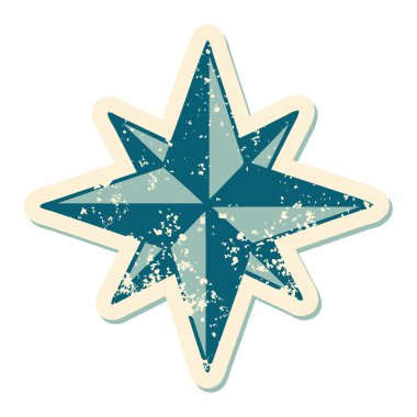 Bir yıldızın sembolik dövmeli görüntüsü