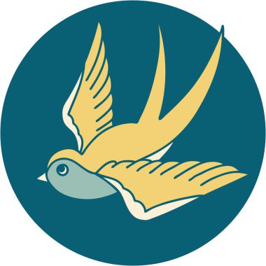 Bir kırlangıcın ikonik dövme şekli