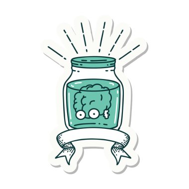 Kavanozda dövme stili beyin çıkartması