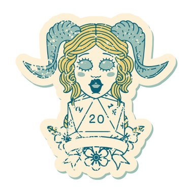 Retro Dövme Biçimi Doğal yirmilik zar atma ile düzenleme