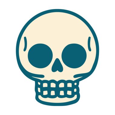 Bir kafatasının ikonik dövme şekli