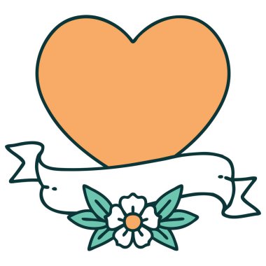 Bir kalp ve bayrağın ikonik dövme görüntüsü