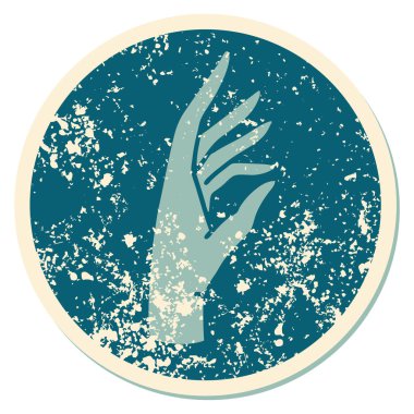 Bir elin sembolik depresif dövme görüntüsü