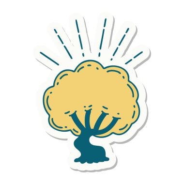 Dövme stili bir ağacın çıkartması