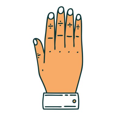 Bir elin sembolik dövme görüntüsü