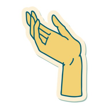 Dövme çıkartması geleneksel bir el stili.