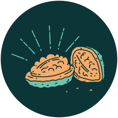 Kabuklu ceviz dövmesi ikonu