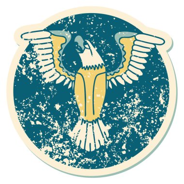 Amerikan kartalının sembolik dövmeli görüntüsü