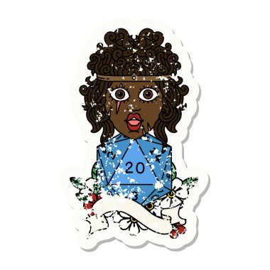 Retro Dövme Tarzı Doğal 20 zarlı Barbar İnsan