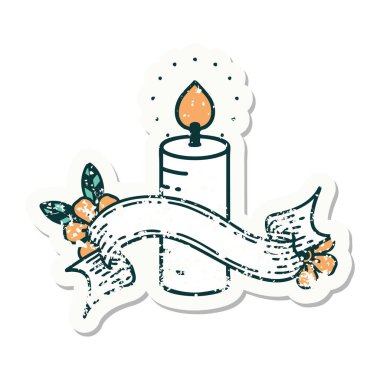 Mumun bayrağıyla eski bir etiket.