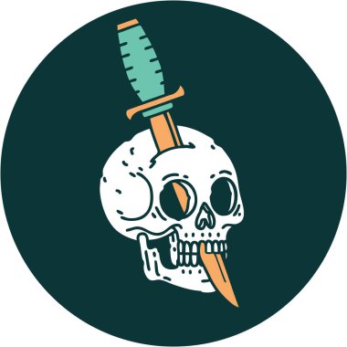 Bir kafatasının ikonik dövme şekli