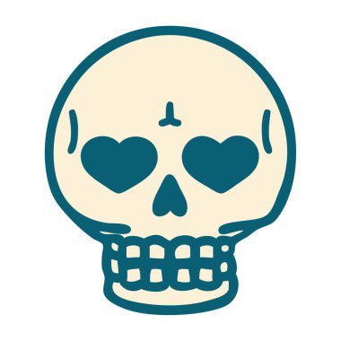 Bir kafatasının ikonik dövme şekli