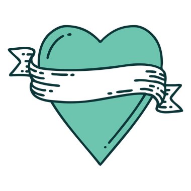 Bir kalp ve bayrağın ikonik dövme görüntüsü