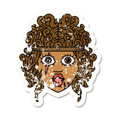 Retro Dövme Tarzı İnsan Barbar Karakteri