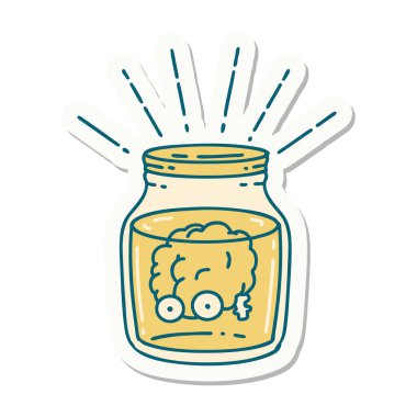 Kavanozda dövme stili beyin çıkartması