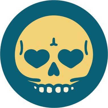 Bir kafatasının ikonik dövme şekli