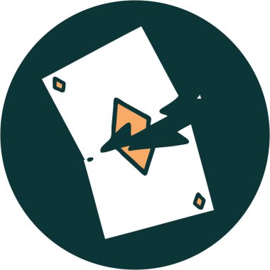 Yırtık bir kartın ikonik dövme şekli