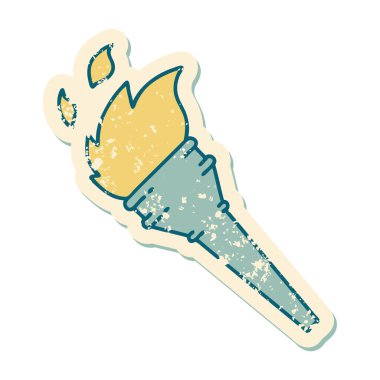 Yakılmış bir meşalenin sembolik dövmeli görüntüsü