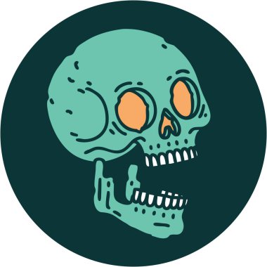 Bir kafatasının ikonik dövme şekli