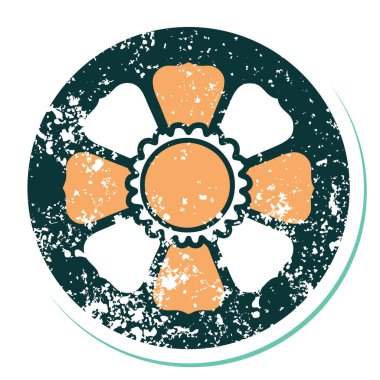 Bir çiçeğin sembolik dövmeli resmi