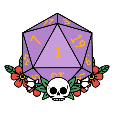 Retro Dövme Biçimi Doğal Zar Çiçek elementli